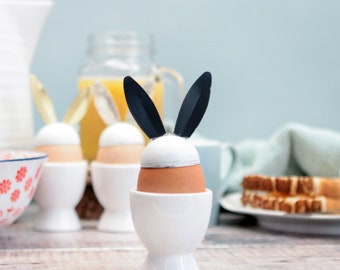 Metal Bunny Egg Topper - Breakfast Accessories Boiled Egg Bunny Ears Rabbit Egg Cosy Easter Table Decorations