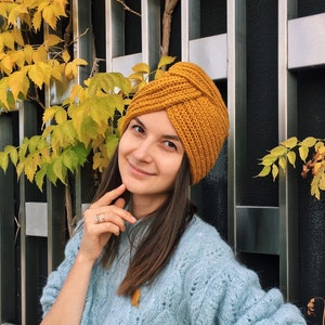 Chemo headwear gifts Turban hat for women Retro ladies turban hat wool fashion no tie turban