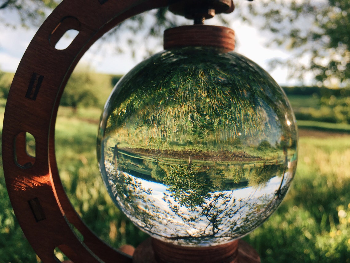 Crystal lens ball stand Caliper stand Sphere holder clear ball Etsy