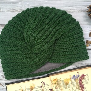 Turban Hat Fashion headwrap Knit headband Full Turban Hat Women hat ready to wear Chemo hat Fall Twist turban