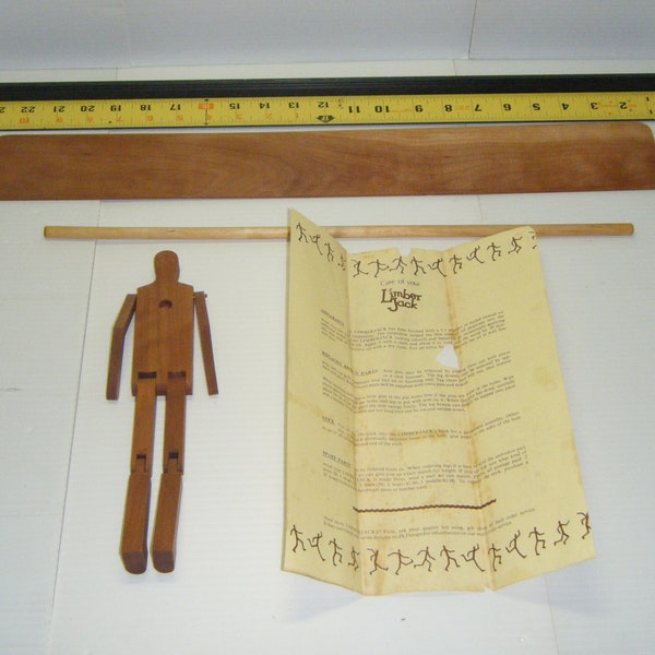 Vintage Limber Jack Dancer with Board & Directions Vermont Folk Art