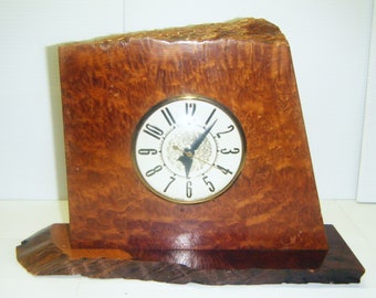 Vintage Lanshire Wood Mantle Shelf Clock Model T4 One of a kind