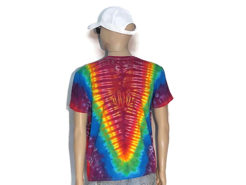Tie Dye XL Hanes T-shirt Psychedelic Bright Rainbow V | Etsy