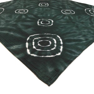 Batik Babydecke Swaddle Dunkelgrüne Kreise Bio Musselin Baumwolle und Bambus Sicher für Baby Marke Säuglingsdecke Super Blossom Style