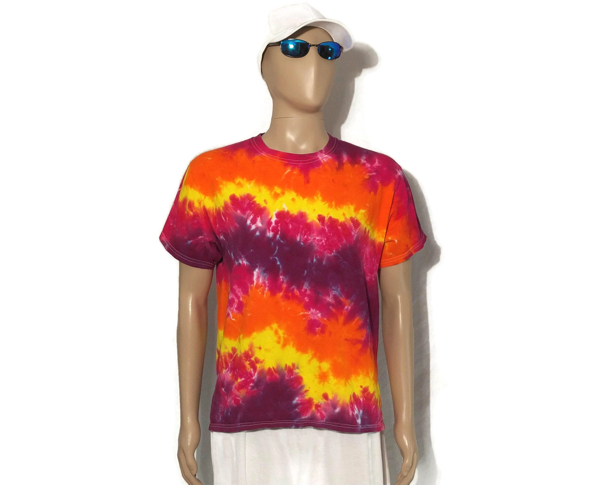 Tie Dye Shirt for Men, Tye Dye Shirt, Psychedelic T Shirt, Multi Color Iced  Dye, Festival Wear Tee, Unique Gift for Friend, Wave, Festival 