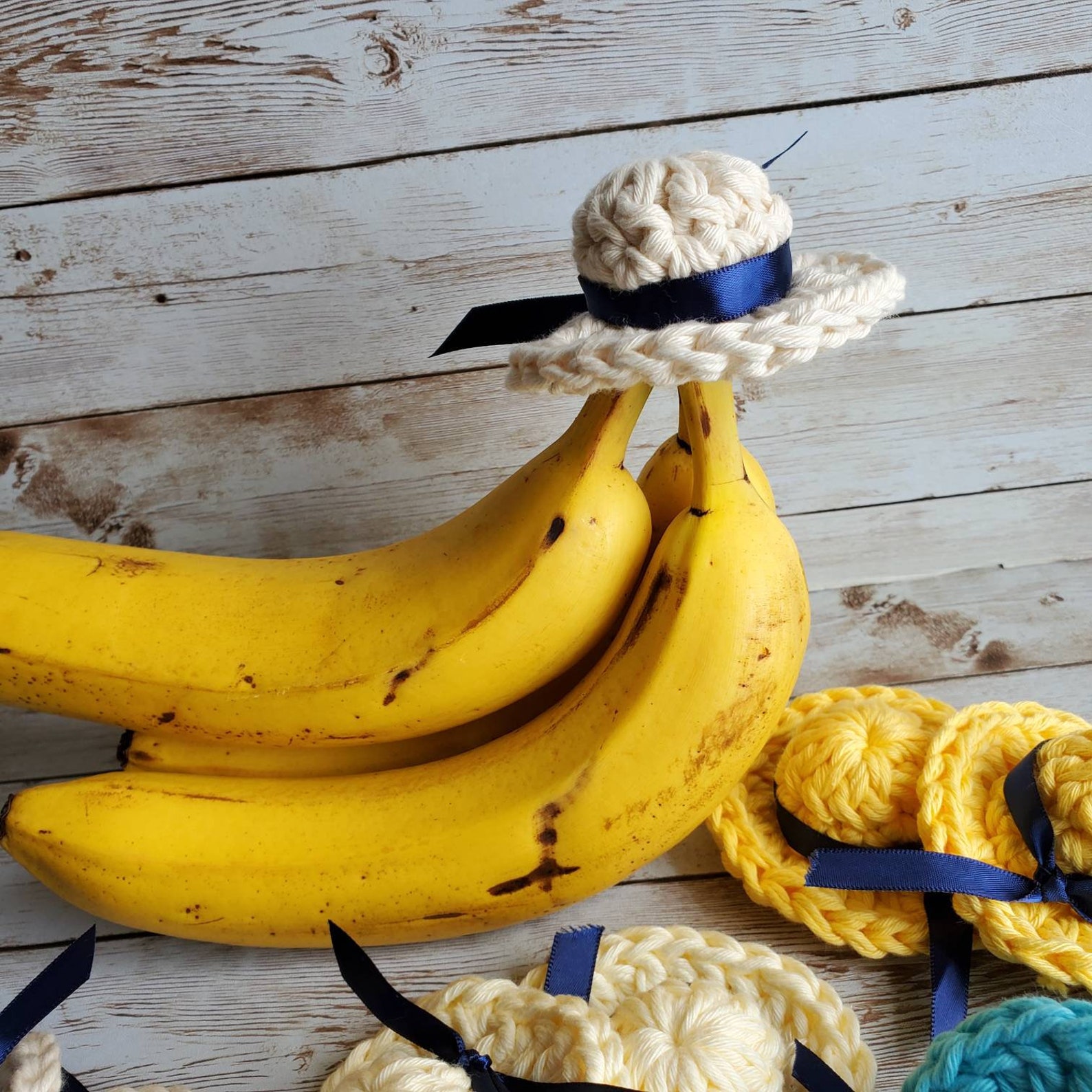 Banana Hats Crochet Banana Saving Hat Kitchen Decore Unique Etsy