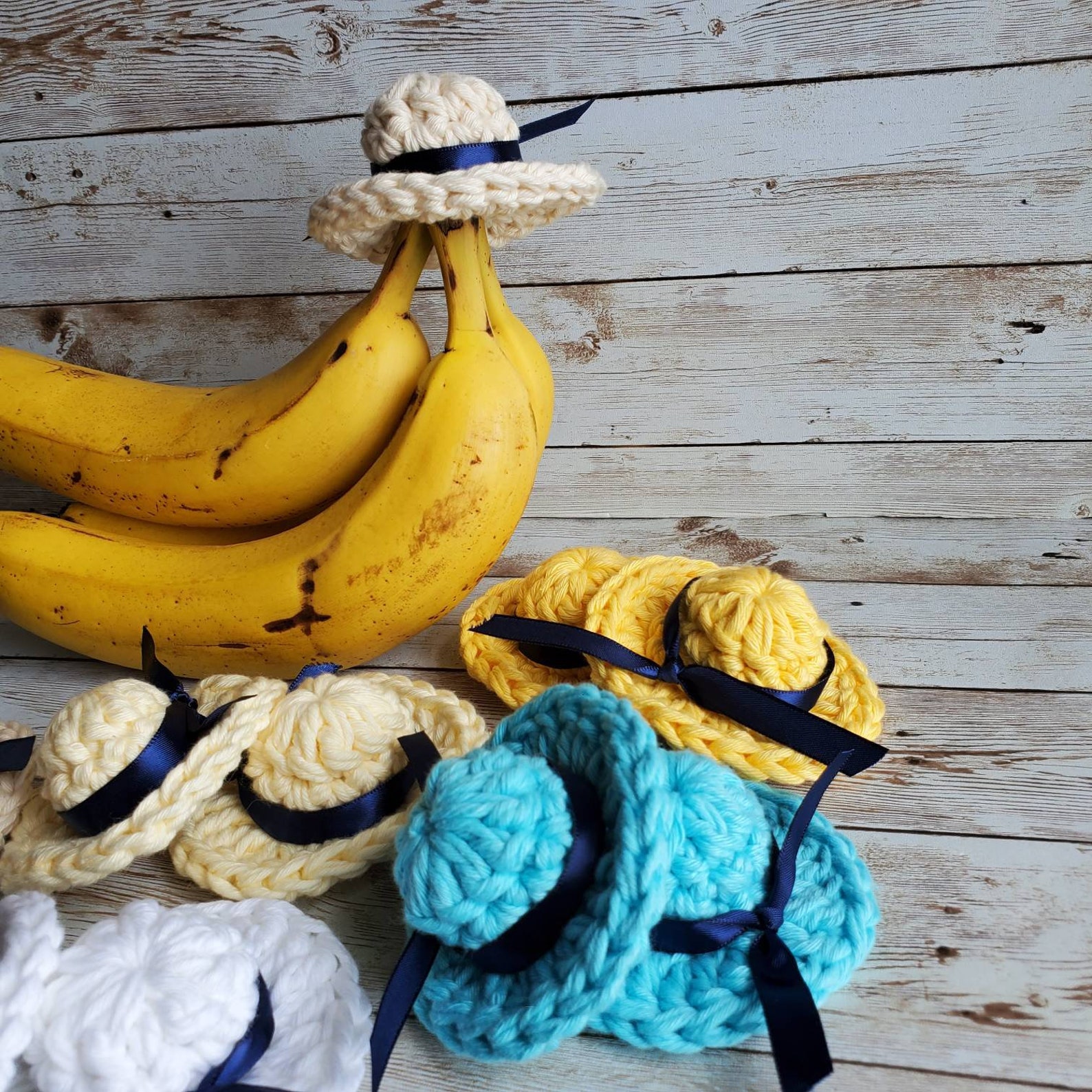 Banana Hats Crochet Banana Saving Hat Kitchen Decore Unique Etsy