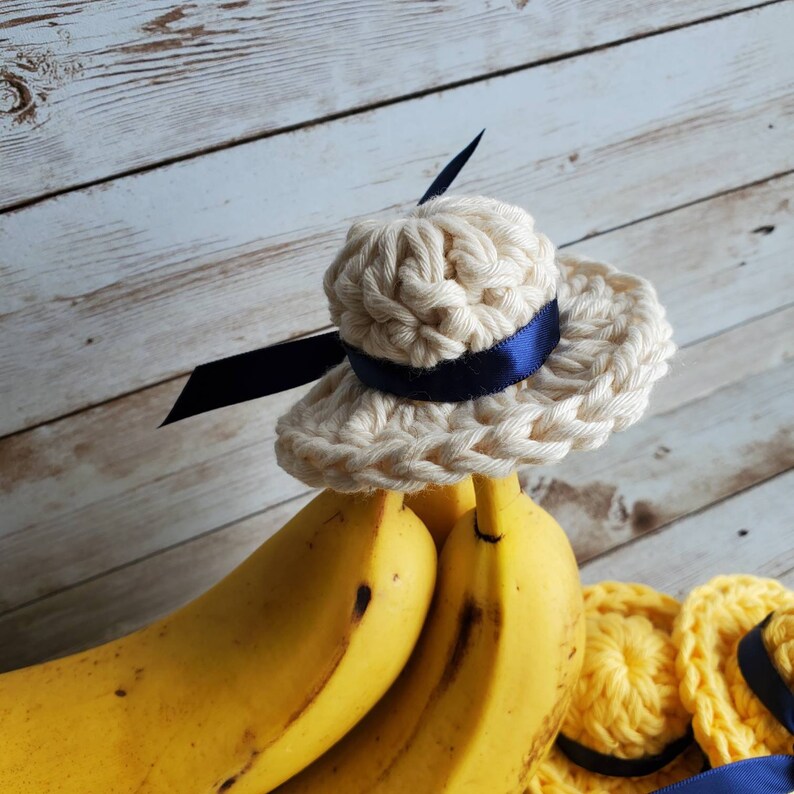 Banana Hats Crochet Banana Saving Hat Kitchen Decore Unique Etsy