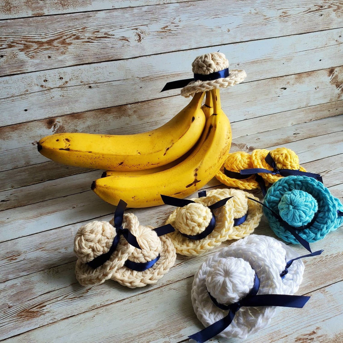 Banana Hats Crochet Banana Saving Hat Kitchen Decore Unique Etsy