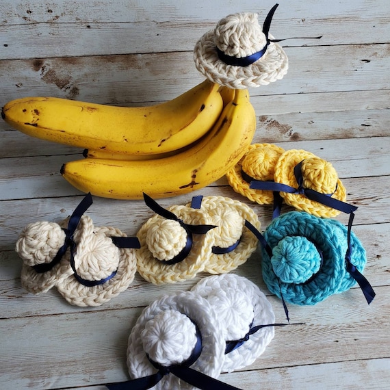 Banana Hats Crochet Banana Saving Hat Kitchen Decore Unique Etsy