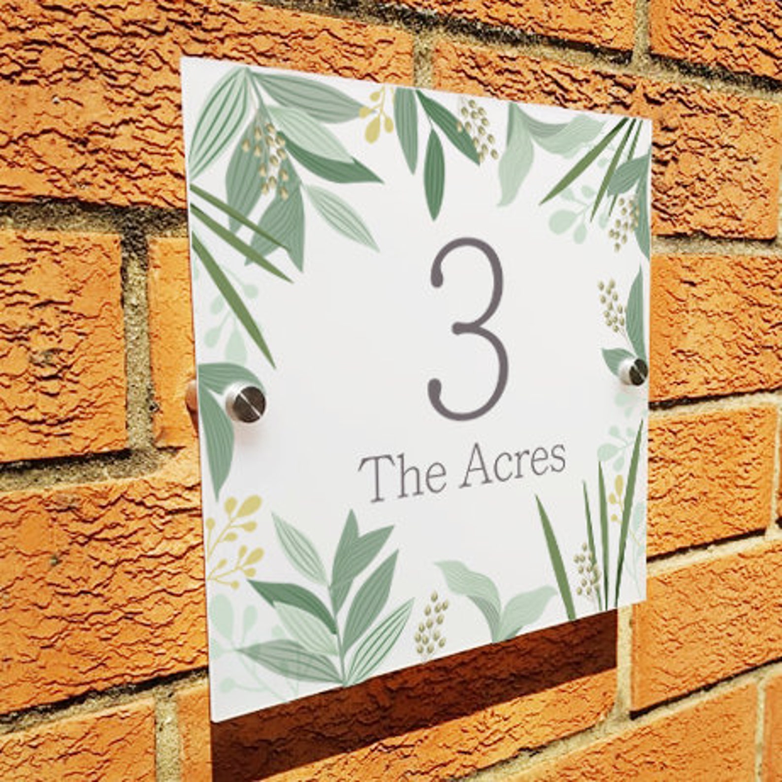 Personalised Acrylic House Number Wall Plaque House Number Etsy