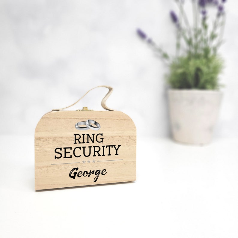 Personalised Wooden Wedding Ring Security Briefcase Wedding Etsy UK