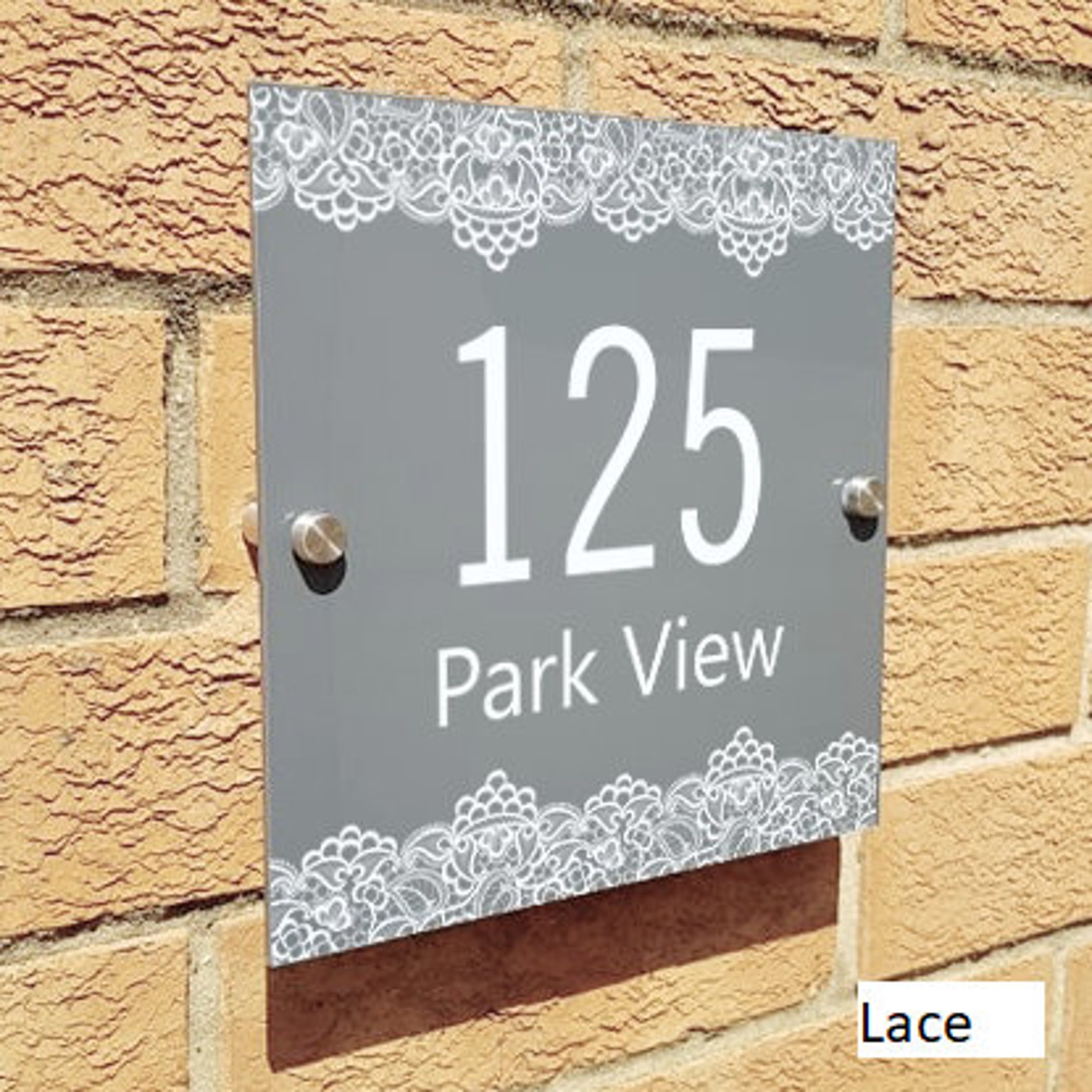 Personalised Acrylic House Number Wall Plaque House Number Etsy