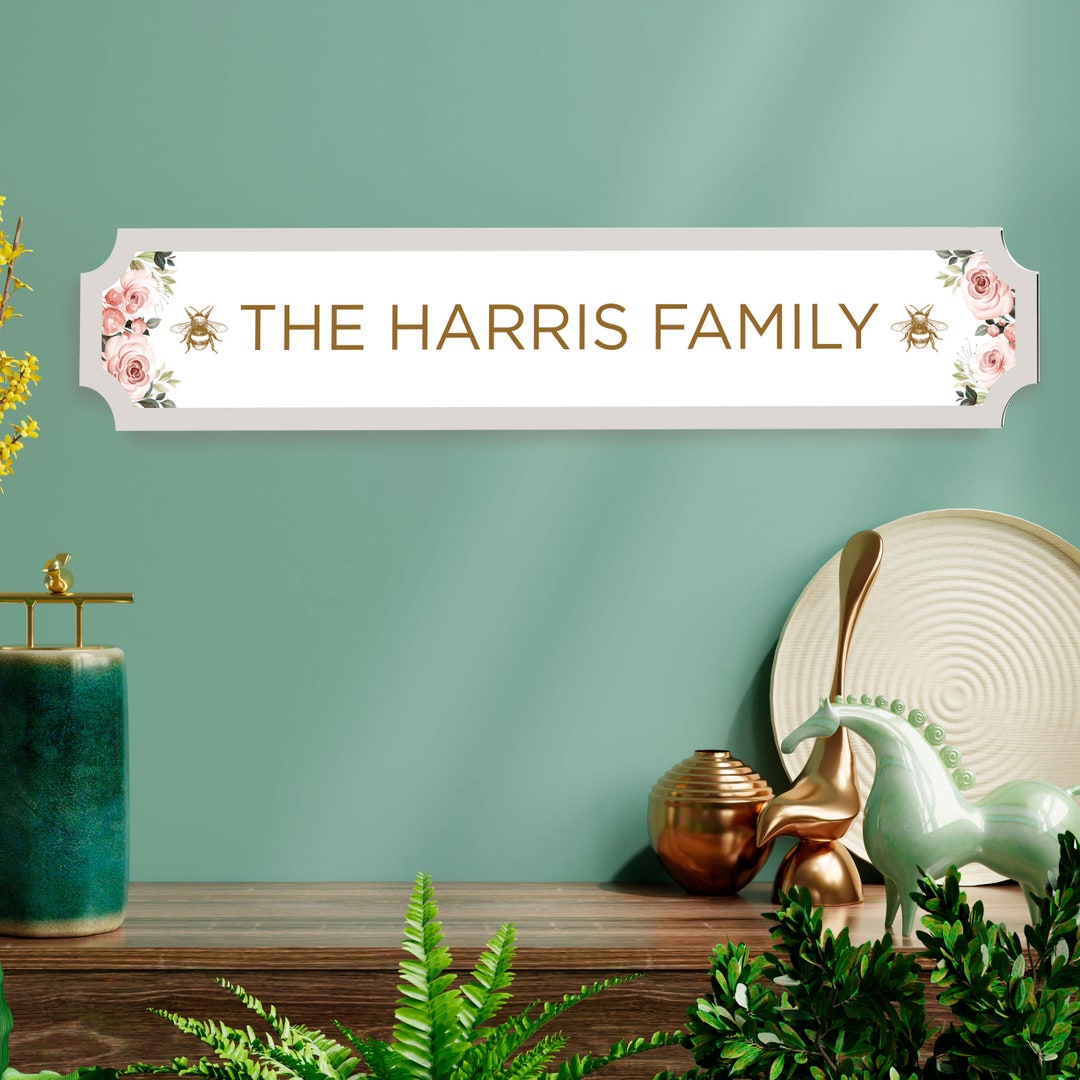 Personalised Street Sign Family Home Sign Vintage Style Etsy UK