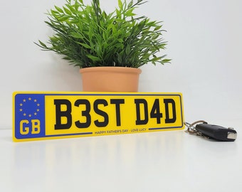 Placa personalizada para matrícula - Texto a medida, regalo para el Día del Padre