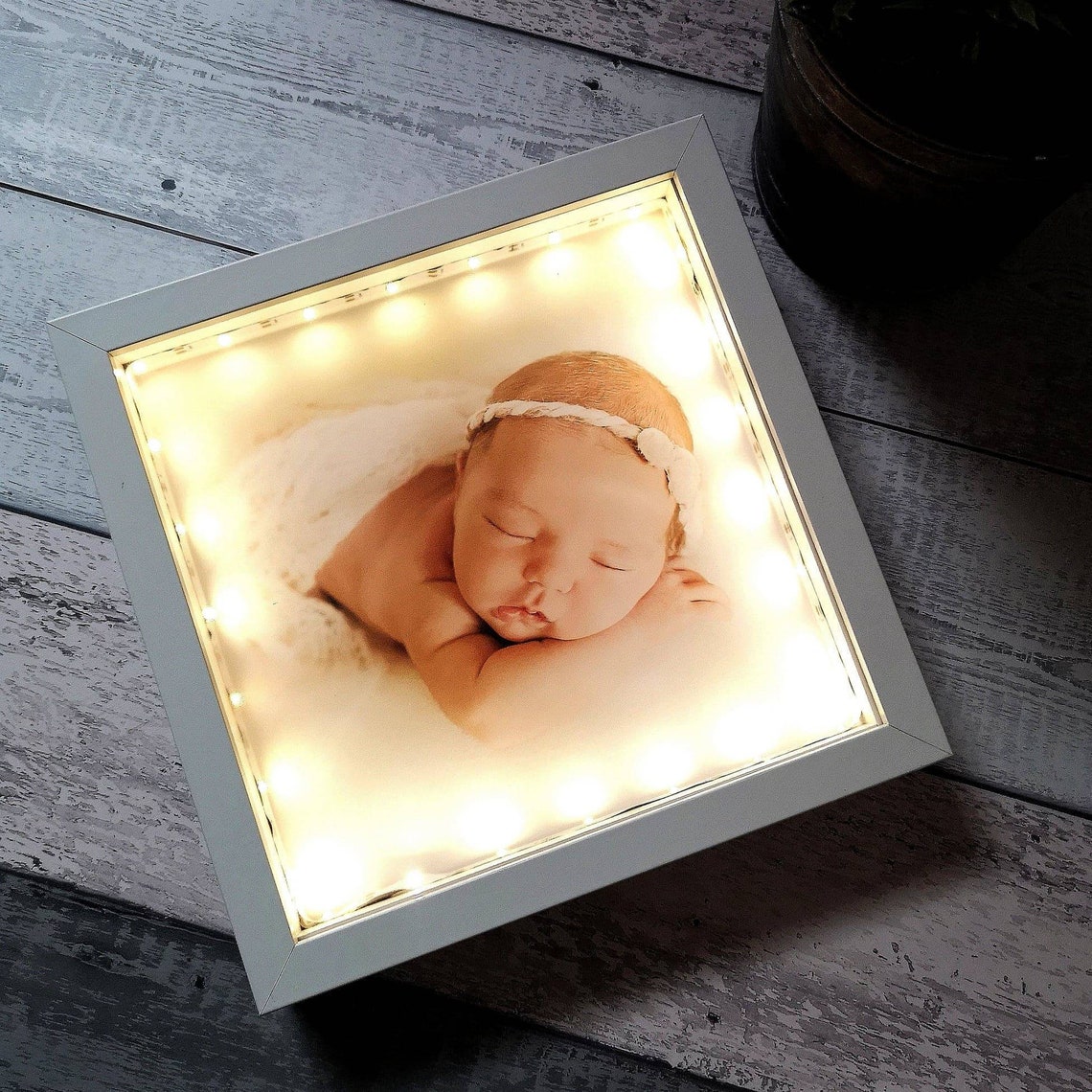 Personalised Light Up Photo Frame using your photo gift Etsy