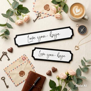 Love You, Bye Street Sign, Vintage Style Home Decor
