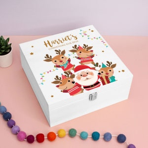 Personalised White Square Printed Christmas Eve Box - Christmas Hamper | Christmas Box | Christmas Eve Box | Christmas Gift Box