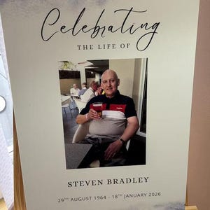 Personalized Funeral Memorial Sign: Elegant Celebration of Life Poster Funeral Memorial Wake image 14