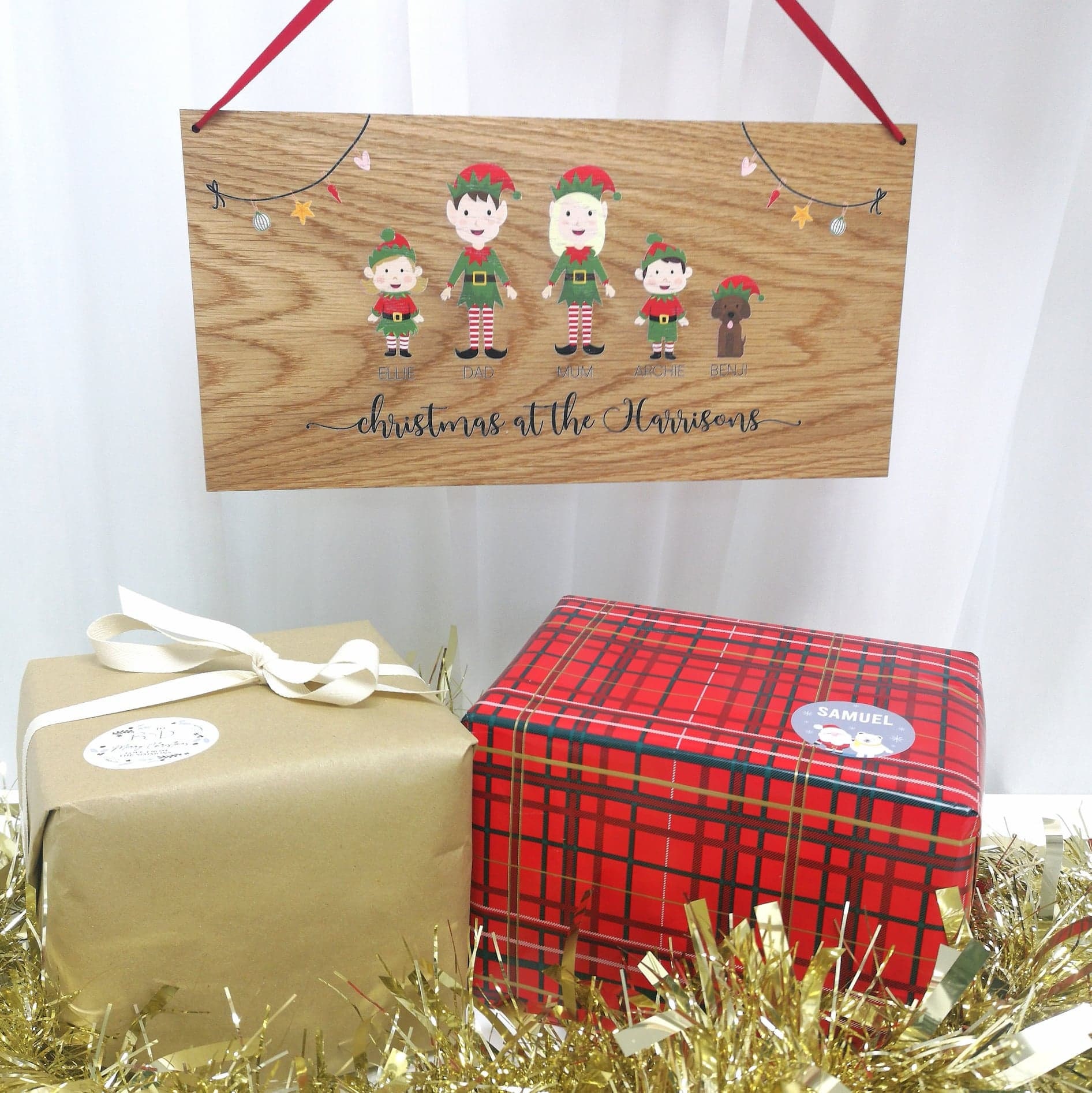 Personalised Christmas Plaque family plaque Christmas Etsy
