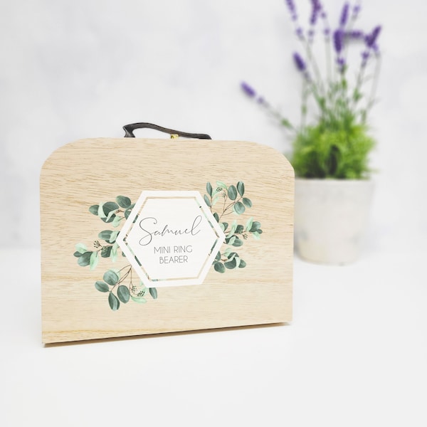 Personalised Wooden Wedding Ring Security Briefcase | Wedding Security Suitcase | Flowergirl Case | Flowergirl Bag | Ring bearer Box