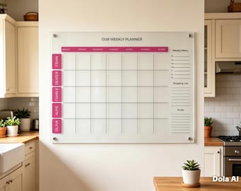 Personalized Family Planner: Wipeable Perspex Weekly Planner