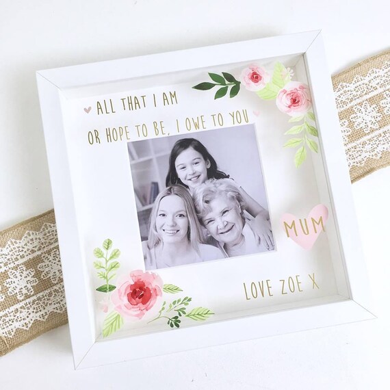 Personalised Mothers Day Box Photo Frame Etsy