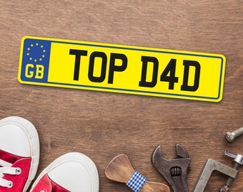 Placa para matrícula del Día del Padre – El mejor regalo para papá