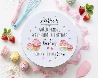 Personalized Cake Tin: "Scrumdidllyumptious" Treat & Biscuit Storage