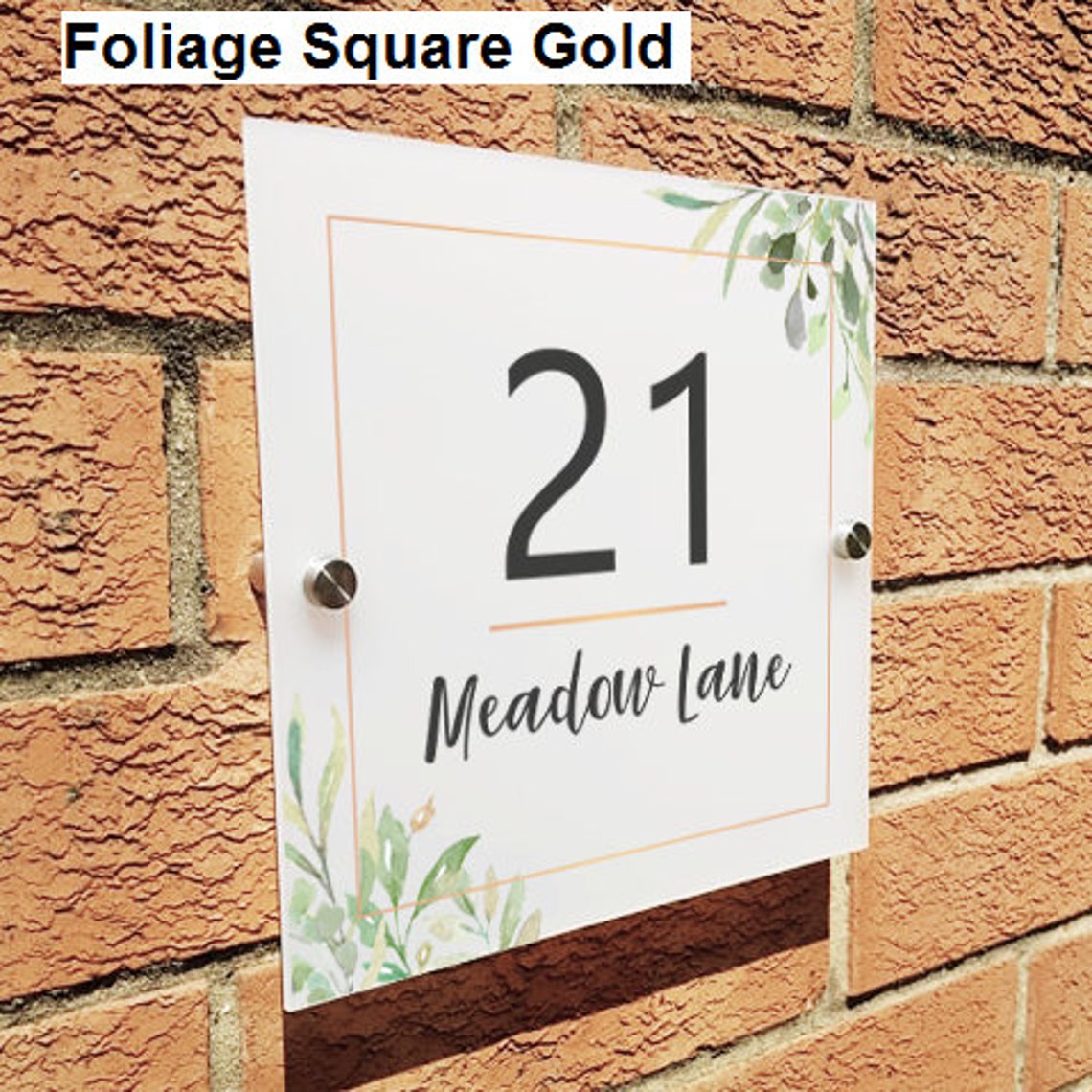 Personalised Acrylic House Number Wall Plaque House Number Etsy