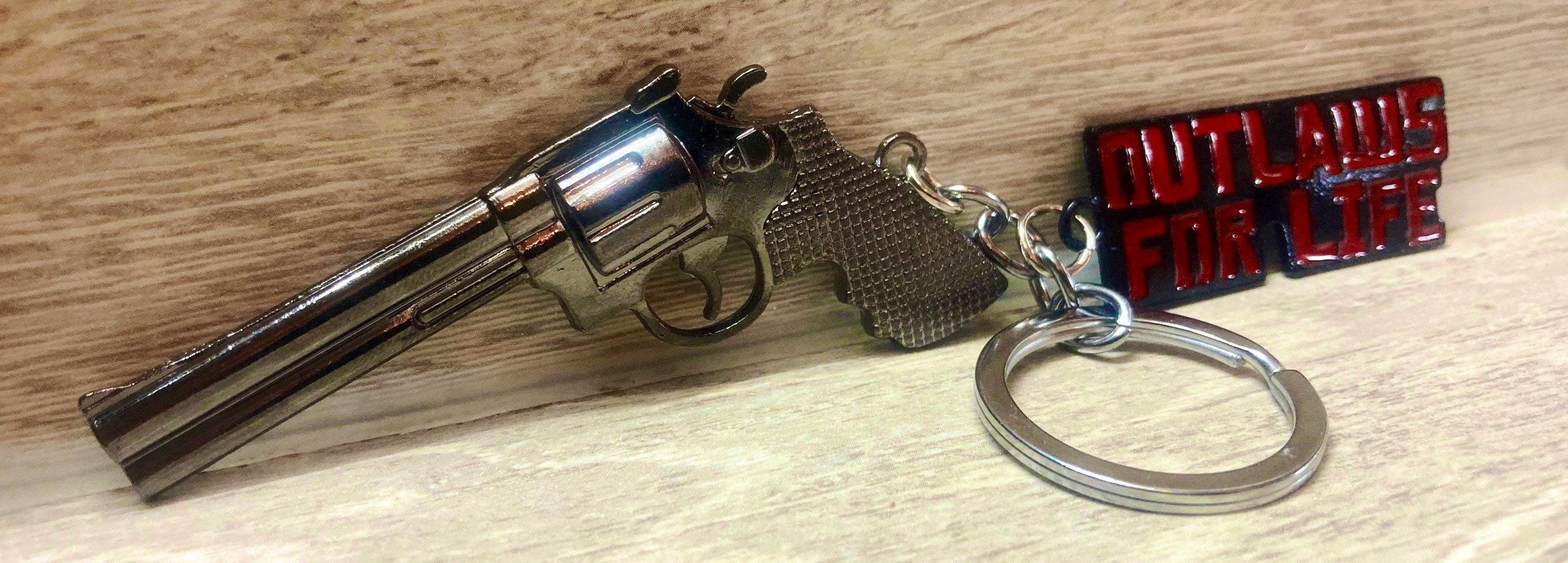 Custom Western Keychain Revolver Gun Cowboy Inspired Etsy