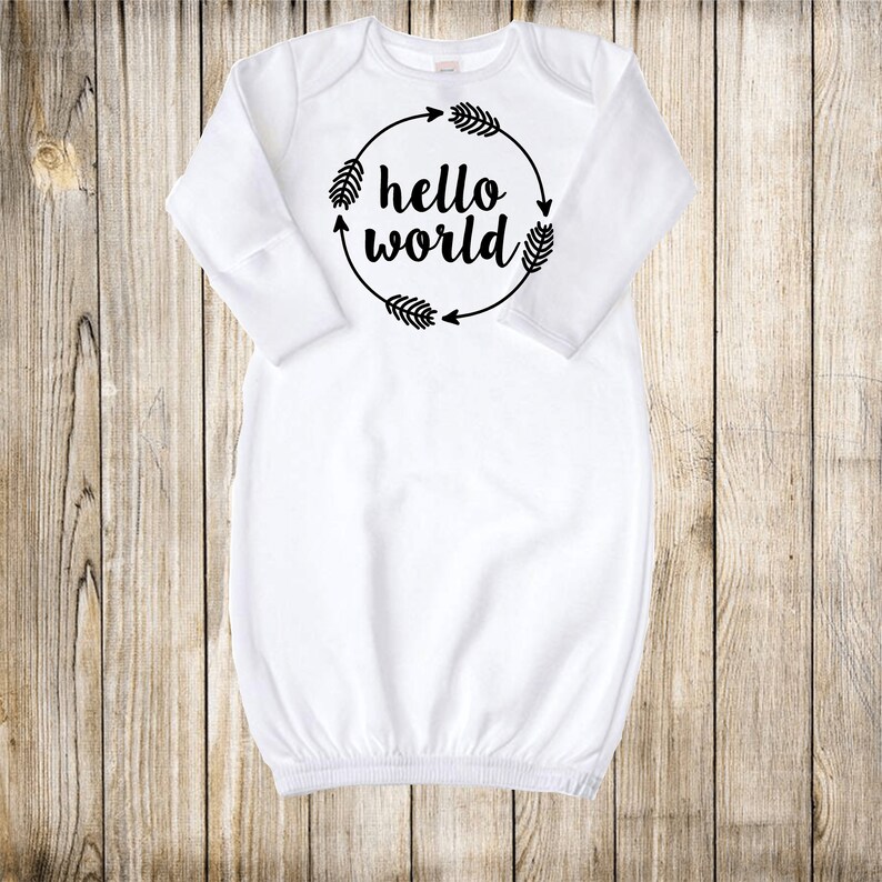 White Sleeper Gown Newborn