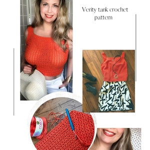 Crochet tank pattern women's crochet top summer crochet crochet crop top pattern tank top pattern summer fashion image 3