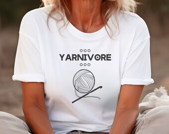 Yarnivore knitter crochet funny shirt | yarn addict | crochet addict | knitter teeshirt | knitter gift | crocheter funny