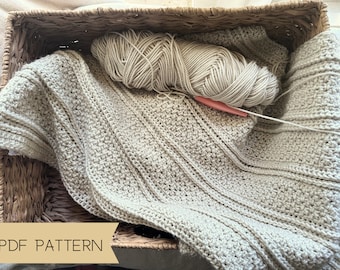 Modern crochet blanket pattern | Crochet Wedding gift | textured blanket pattern | Crochet bridal shower | Baby blanket crochet pattern