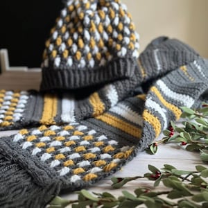 Crochet hat and scarf set | Crochet scarf pattern | Crochet gift set | Crochet hat pattern for women