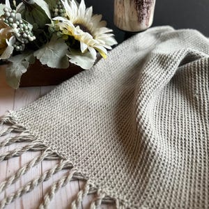 Crochet Afghan Pattern: Twisted Fringe Throw (PDF Pattern) Knit look blanket pattern