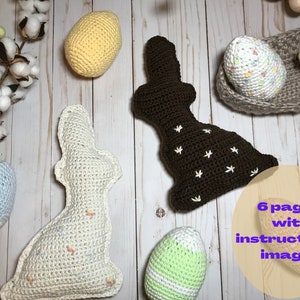 Crochet easter pattern Crochet chocolate bunny Crochet rabbit Crochet candy Crochet rabbit Crochet easter Crochet easter bunny image 4