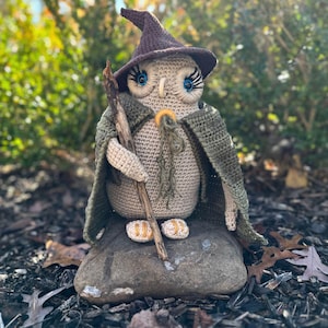 Crochet Owl Wizard Amigurumi Pattern: PDF Plushie Toy