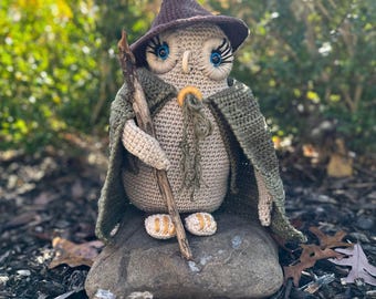 Crochet Owl Wizard Amigurumi Pattern: PDF Plushie Toy