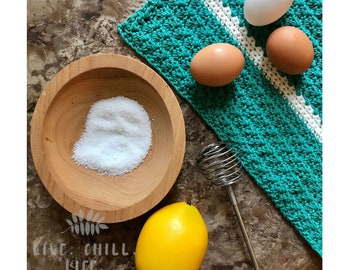 Crochet Kitchen Towel Pattern: Canterbury Cotton Dishcloth (PDF Download
