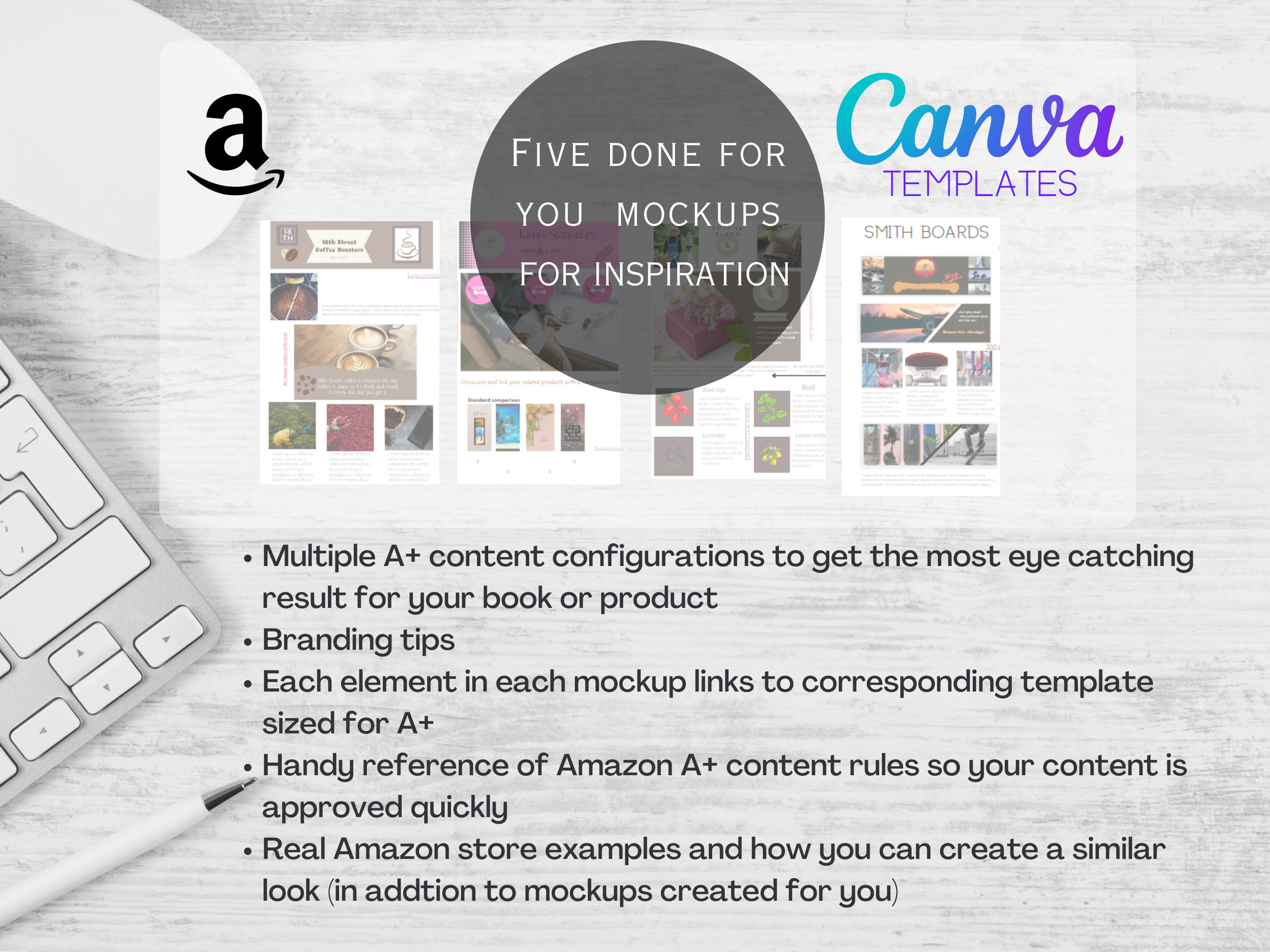 Amazon A+ Content Canva Templates: Marketing Layouts (18 Pages) - Etsy