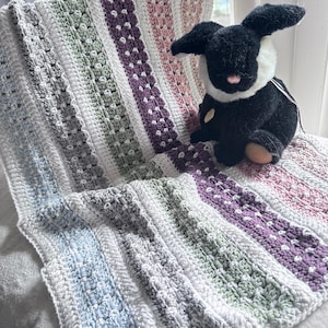 Rainbow Baby blanket crochet pattern for baby shower gift Crochet blanket pattern | Colorful crochet blanket pattern PDF Pattern