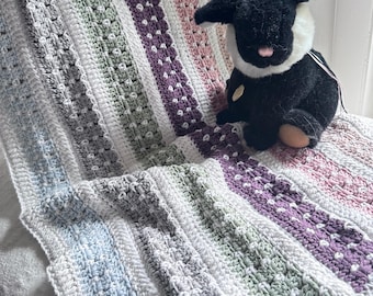 Rainbow Baby blanket crochet pattern for baby shower gift Crochet blanket pattern | Colorful crochet blanket pattern PDF Pattern
