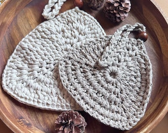Crochet Kitchen Trivet Pattern: Braided Strap Hot Pad (PDF Pattern)