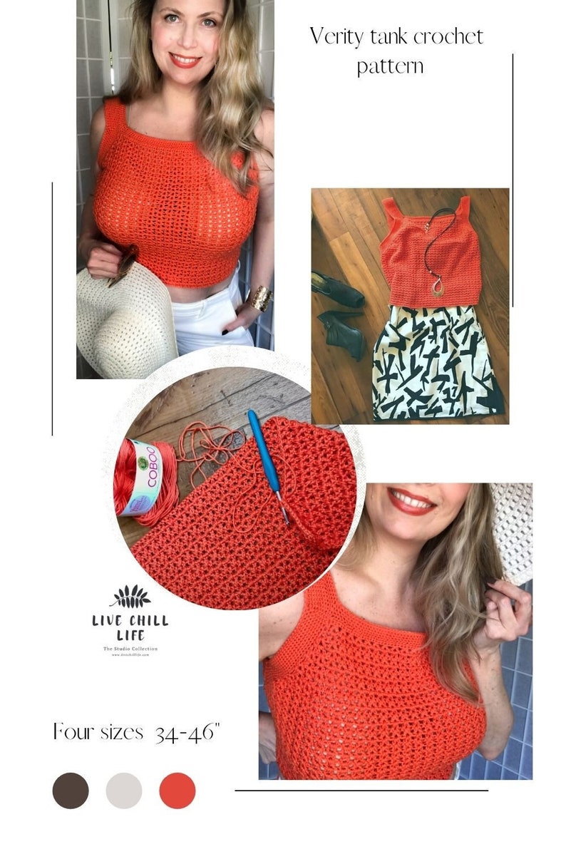 Crochet tank pattern women's crochet top summer crochet crochet crop top pattern tank top pattern summer fashion image 3