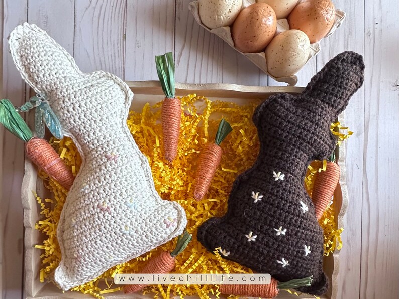 Patrón de pascua en crochet / Conejito de chocolate en crochet / Conejo en crochet / Dulces en crochet / Conejo en crochet / Pascua en crochet / Conejito de pascua en crochet imagen 1