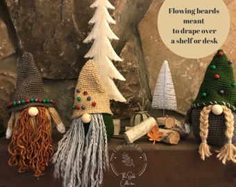 woodland gnomes crochet | crochet gnomes pattern |  amigurimi gnomes| gnomes crochet pattern | Crochet fall decor | crochet fall pattern