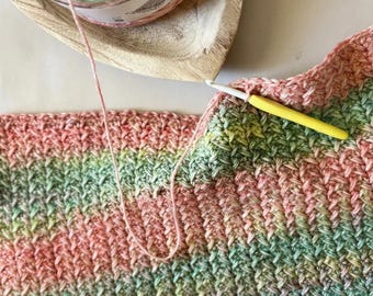Crochet pattern & video Easy beginner-friendly blanket emotional support crochet  stitch afghan crochet pattern baby blanket warm stitch