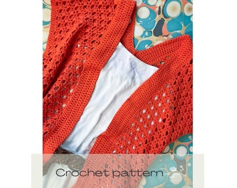 Crochet summer cardigan | Spring summer handmade style | Easy crochet cardigan pattern | Women's crochet cardigan | Kimono cardigan pattern